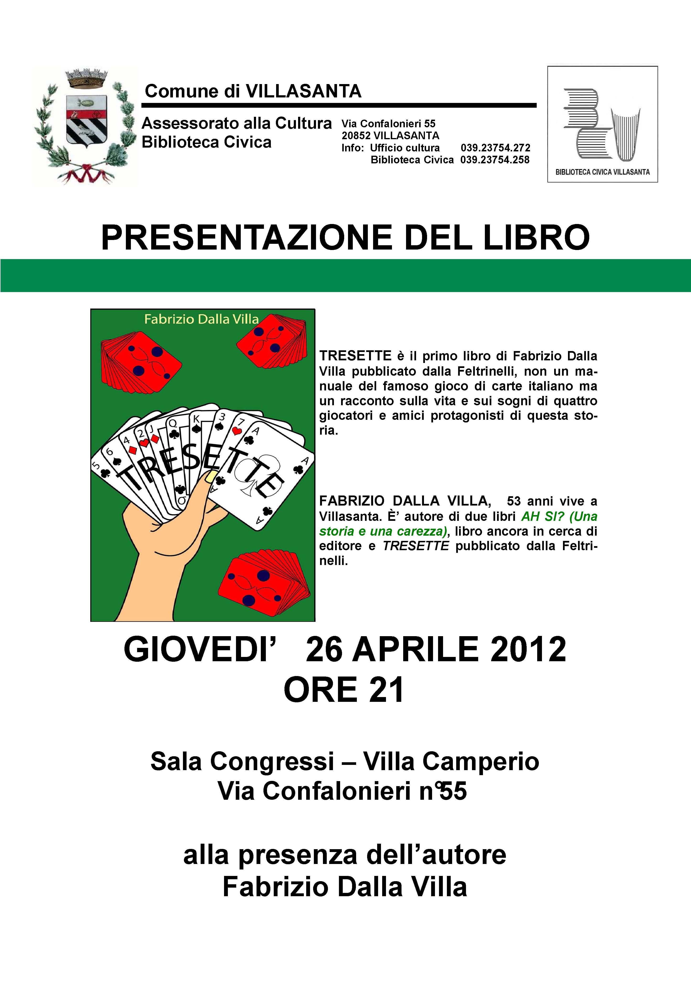 PRESENTAZIONE LIBRO TRESETTE