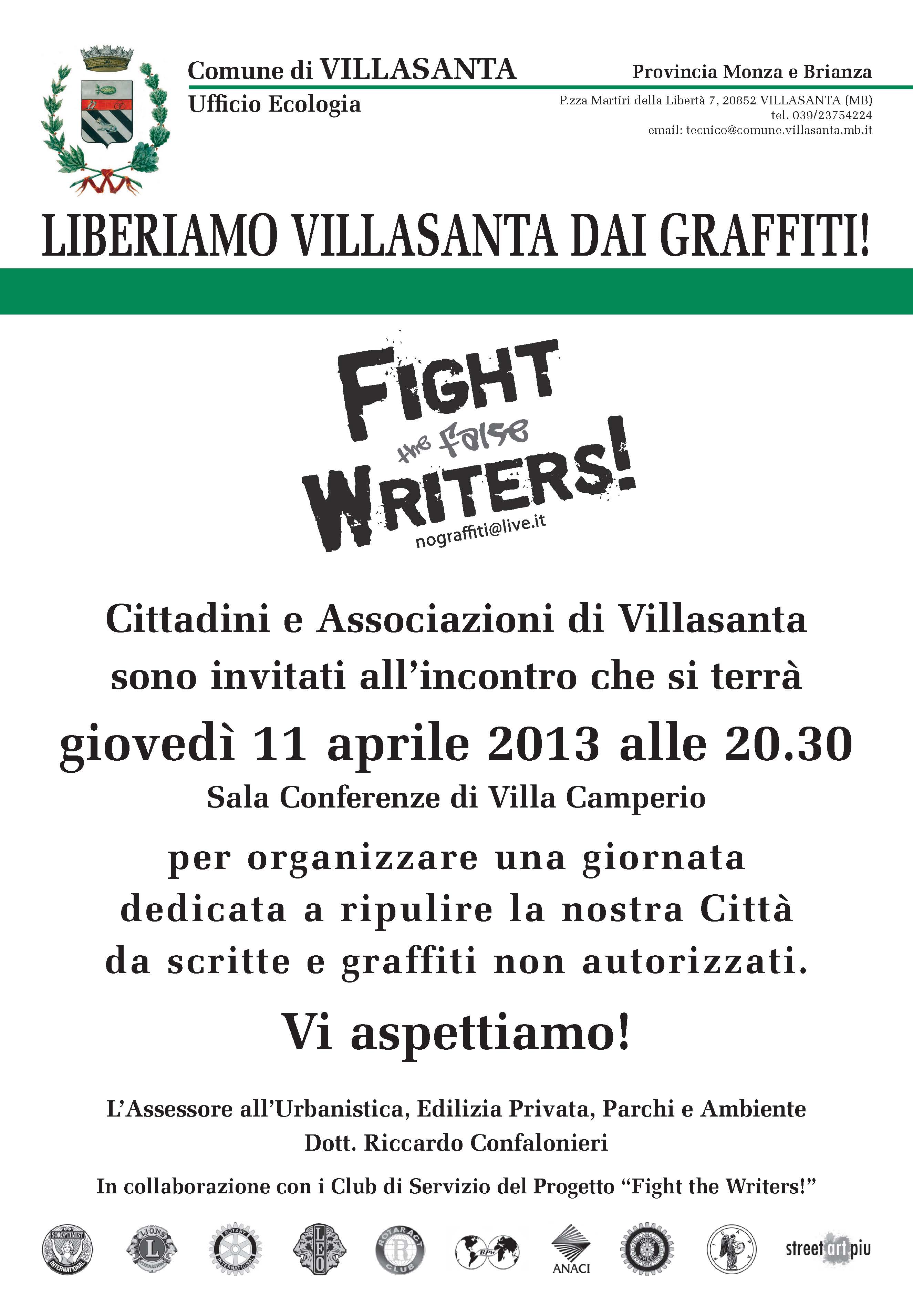 Liberiamo Villasanta dai graffiti!