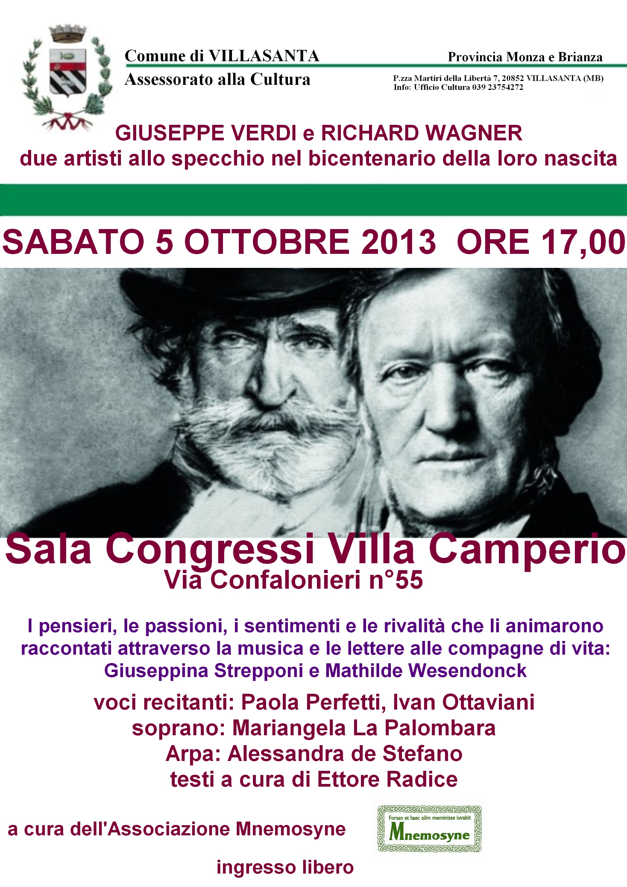 GIUSEPPE  VERDI e RICHARD WAGNER