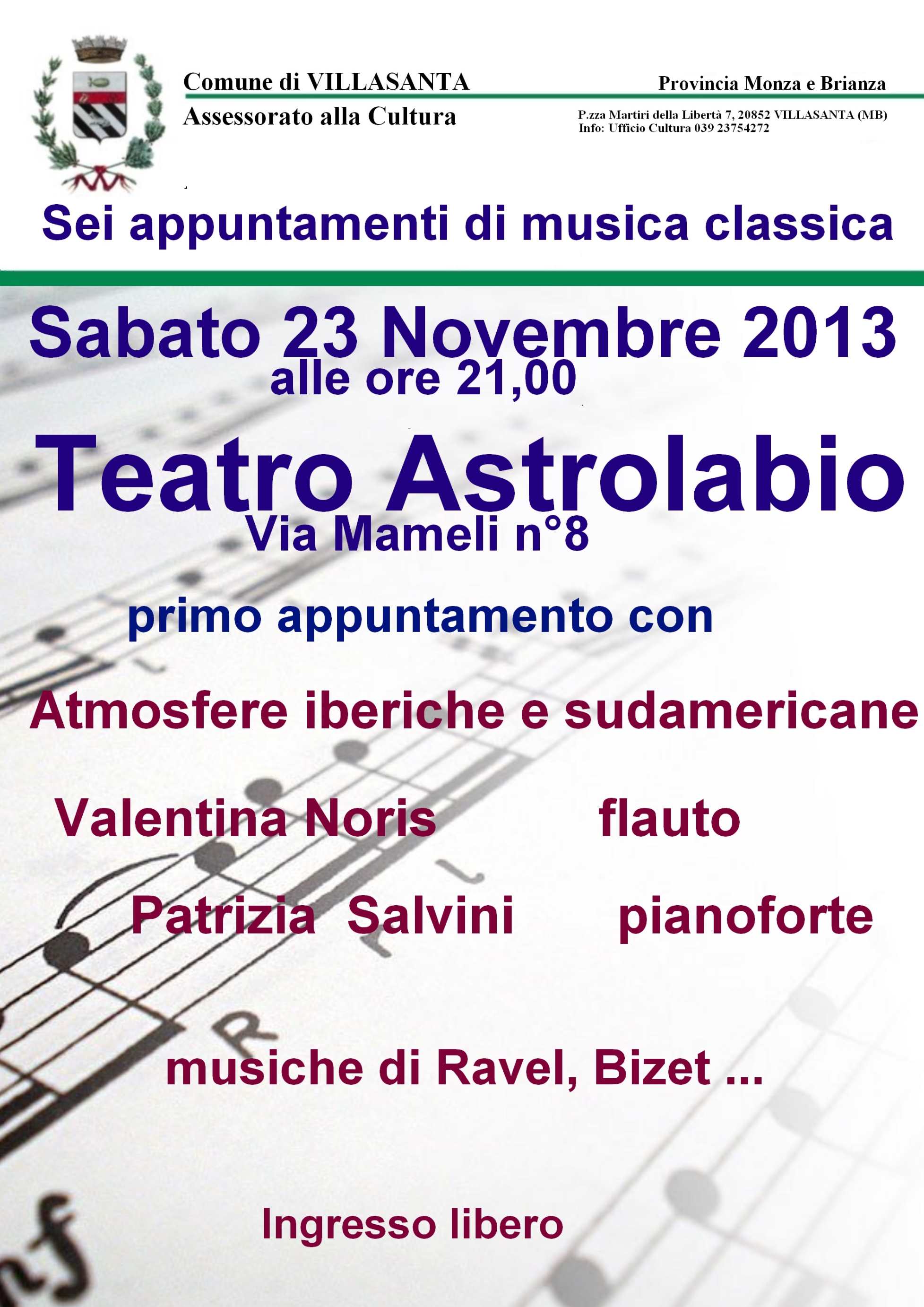 Sei appuntamenti di musica classica