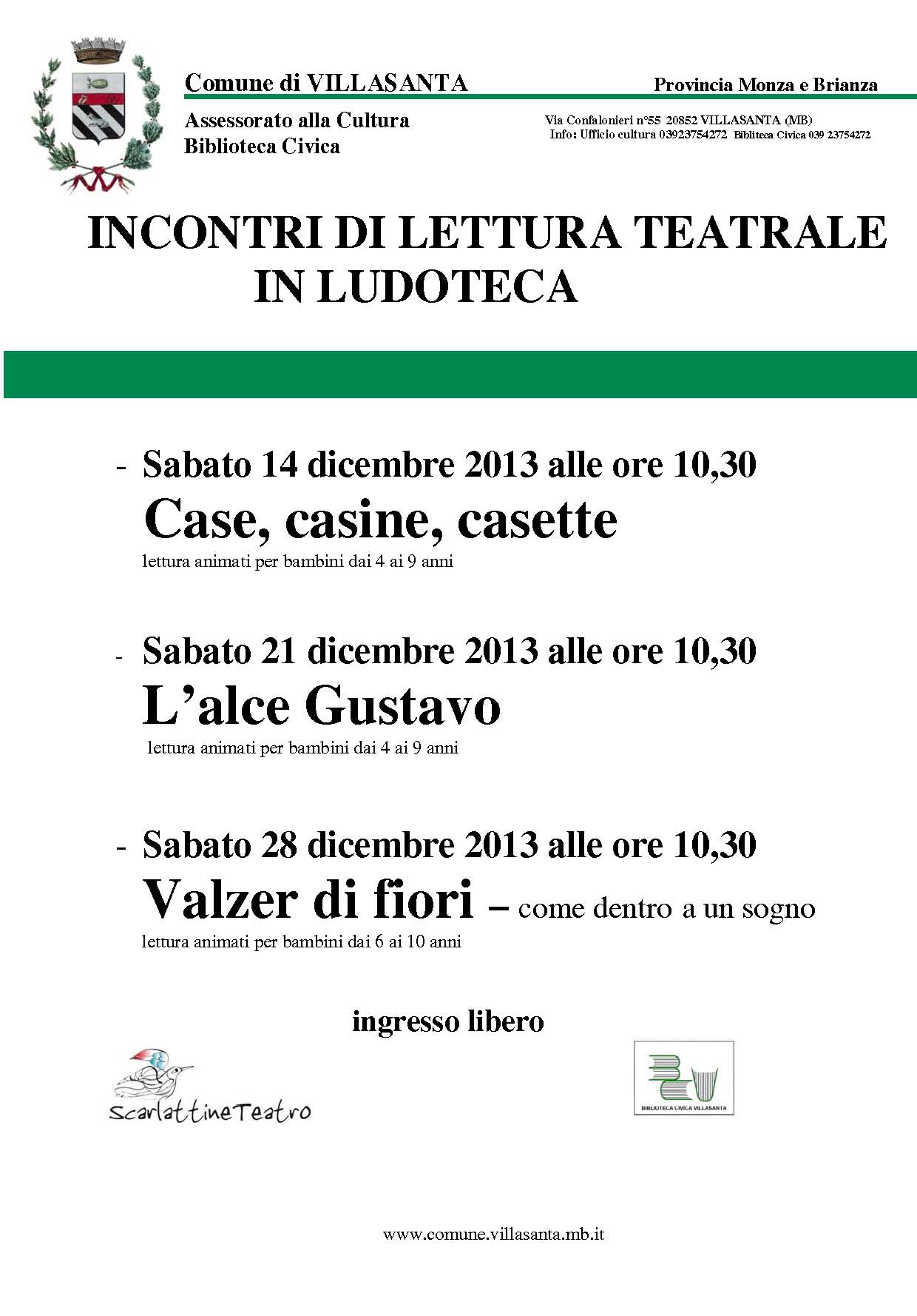 Lettura teatrale in ludoteca