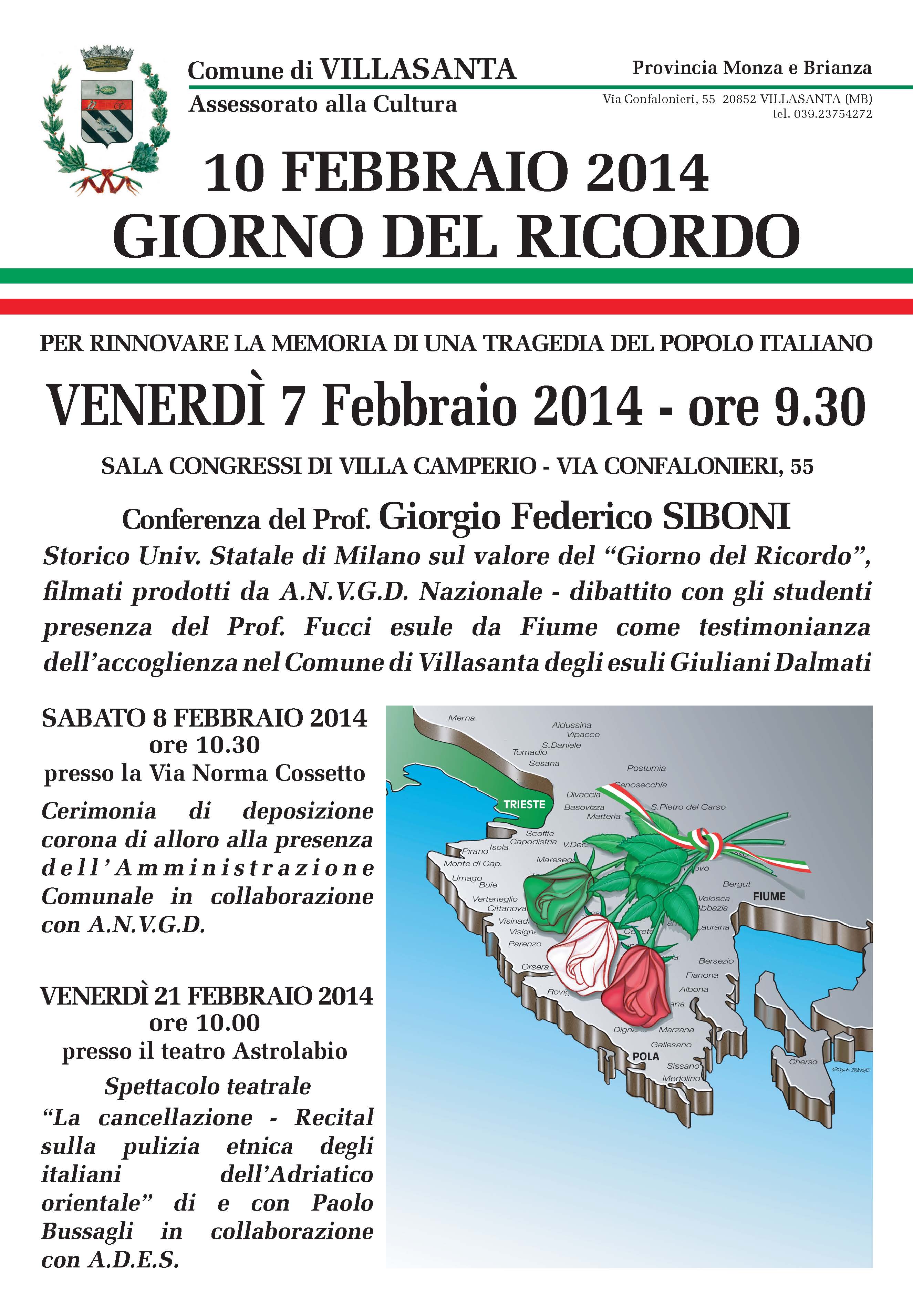 10 febbraio 2014: Giorno del Ricordo