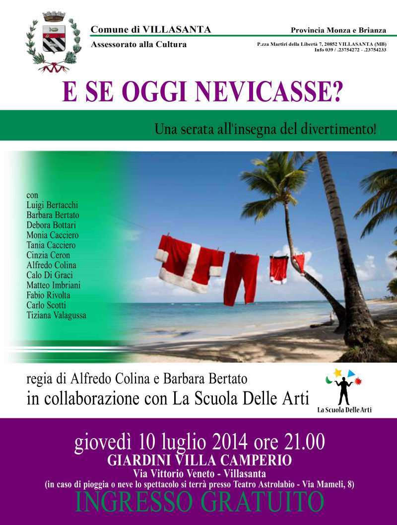 TEATRO: E se oggi nevicasse?