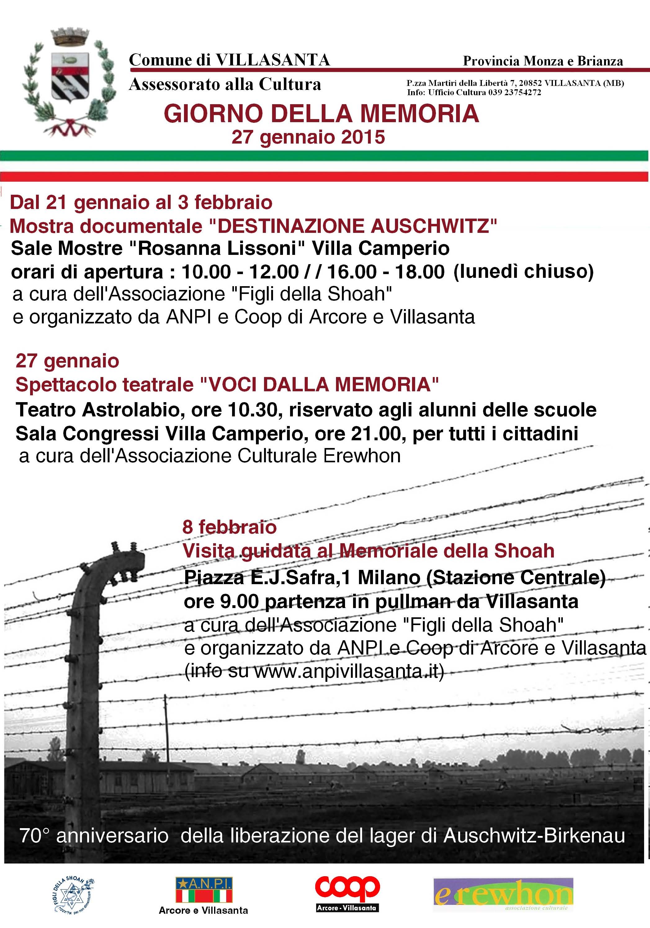 Giorno della Memoria: 27 gennaio 2015